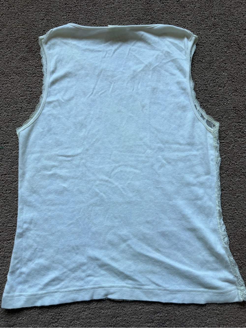 Vintage Victoria’s Secret Gold Label White Lace Tank Top Medium Y2K Coquette - Picture 4 of 4